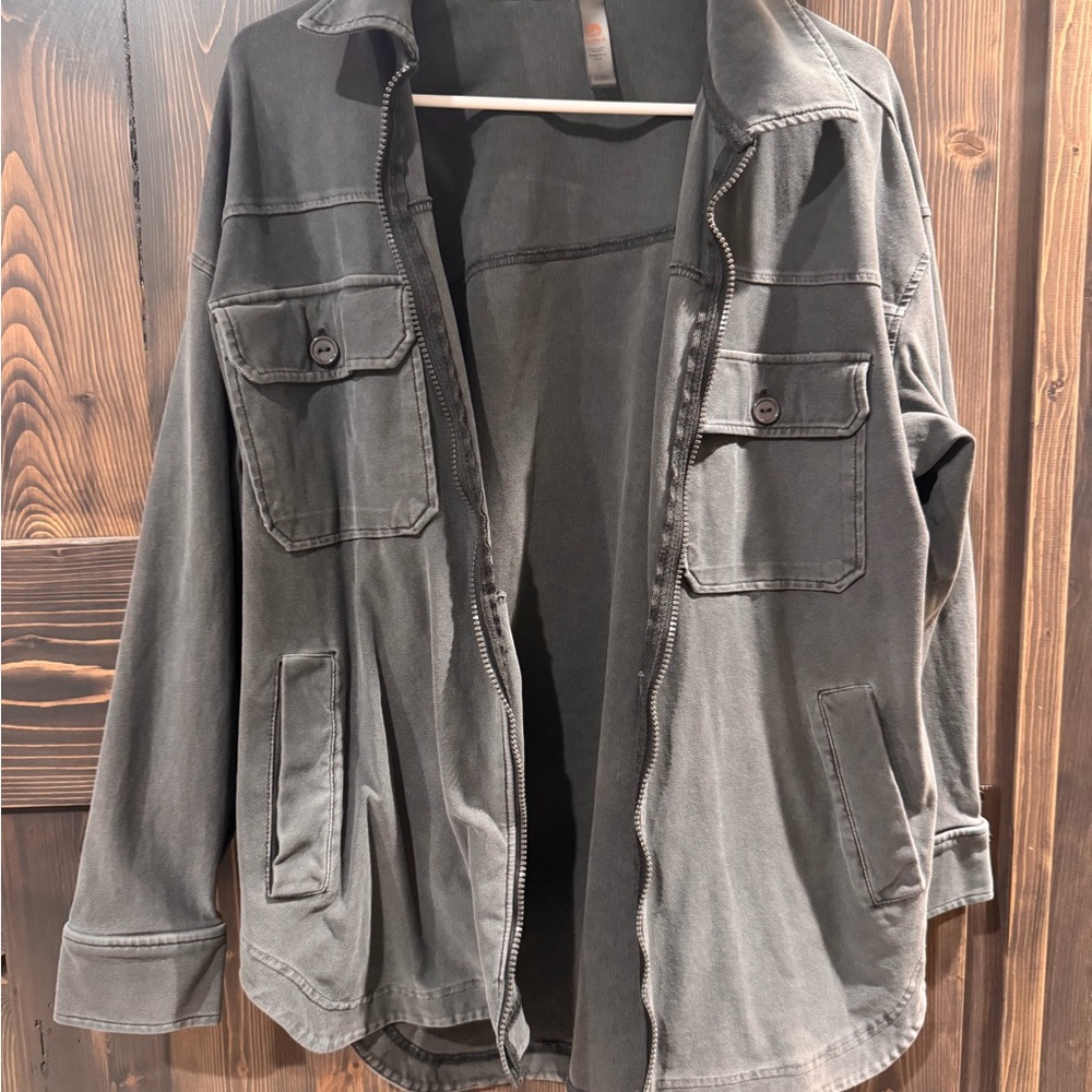 Mono b shacket- Charcoal